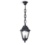B·LED BARCELONA LED BarcelonaLED E22.120.000.AYE27 Lanterne en Suspension Extérieur/Intérieur IP55 Culot E27 Verre Opale Couleur Noir Style Classique