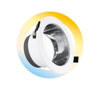 B·LED BARCELONA LED - Downlight LED IP44 puissance réglable 10 W/15 W/20 W - CCT - 100 lm/W - Coupe Ø 150 mm