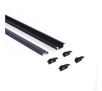 B·LED BARCELONA LED - Profilé en aluminium à encastrer - Kit complet - 24,5 x 7 mm - Bande LED jusqu'à 12 mm - 2 mètres