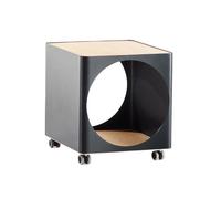 B-LINE table de rangement modulaire RING avec roulettes (Gris anthracite - Acciaio verniciato e rovere)