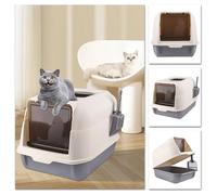 B.LIVEM-Bac à litière pour chat, grande taille 36*51*34cm, livré avec une pelle à litière, facile à nettoyer, anti-odeur