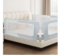 B.LIVEM Barrière de Lit pour Bébé, Barrière de Sécurité pour Bébé, Barrière de Lit Enfant Sécurisée, 180cm x 73-86cm