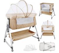 B.LIVEM Lit Cododo Bébé 3-en-1, Lit Bébé Jusqu'à 3 Ans, Berceau Bébé, Lit d'enfant avec Moustiquaire et Matelas Moelleux