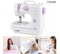 B.LIVEM Machine à Coudre Électrique 12 points Double Fil Surjeteuse électrique Blanc