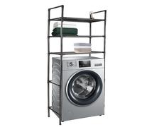 B.LIVEM Meuble Machine à Laver, Meuble Lave Linge, Étagère de Salle de Bain à 3 Niveaux sans perçage, Support de Salle de Bain