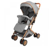 B.LIVEM.Poussette canne de luxe 2 en 1, Poussette d'extérieur, pour Bébés de 0 à 48 mois, Pliable, Gris