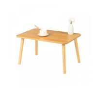B.LIVEM Table Basse Rectangulaire,Table de D'appoint de Lit Moderne en Bois pour Salon,Rectangulaire Bureau d'angle Ronde