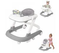 B.LIVEM Trotteur Pousseur bébé 3-en-1 évolutif - Pliable - Tablette de Jeux Boîte à Musique - Hauteur Réglable - Dès 6 mois