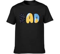 B.Luey Dad for Daddy's on Father's Day T-T-Shirts à Manches Courtes Mens Balck Tees Unisex T-Shirts à Manches Courtes(Small)