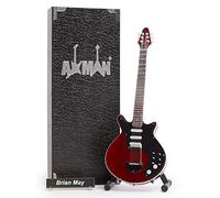 B May Queen Rouge spécial : Réplique de guitare miniature - Cadeaux de musique - Ornement fait à la main