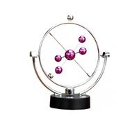 (B)Motion Machine Freestanding Rotatable Wrought Iron Frame Physics Celestial Ball Perpetual Motion Toy Home Decoration
