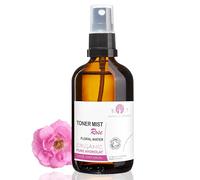 B.O.T Cosmetic & Wellness - Lotion Eau Florale de Rose Organique 100% Pure | Apaise et Hydrate la Peau | Idéale pour Peaux Sensibles et Grasses | Anti Rougeurs | Parfum d'Été, Transparente, 500 ml