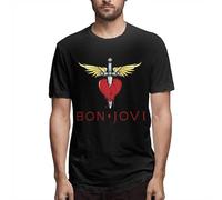 B-on Jo-VI Band Men's Comfortable Short Sleeve Shirts Crew Neck Personality Fashion T-Shirt Black Manches Courtes(XX-Large)
