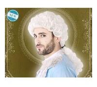 ATOSA perruque tire-bouchons blanc marquise