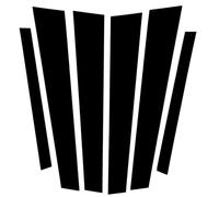 b poteau Montant garniture Compatible Avec La Série 5 E60 E61 2004-2010 Berline 6 Pièces Poteaux Pilier Polis Garniture Fenêtre Voiture Couverture BC Colonne Autocollant Extérieur