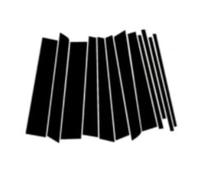 b poteau Montant garniture Compatible Avec Range Pour Rover L322 2002-2008 2009 2010 2011 2012 12 Pièces Noir Brillant Poteaux Pilier Garniture Fenêtre Voiture Autocollants Colonne BC