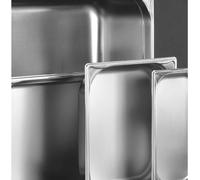 B.PRO Récipients GN 2/4 Acier inoxydable 18/10, Profondeur : 150 mm, Contenu : 9,00 litres