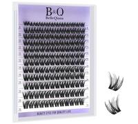 B&Q EcoWisp 04 Extensions de cils naturels, 0,3 mm, bande ultra fine, marron naturel, 8-16 mélanges, pour affaires, rendez-vous, mariée