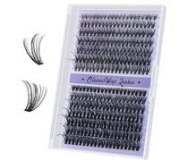 B&Q Lot de 280 extensions de cils individuels courbés D 30D + 40D Longueur mixte 9 à 16 mm