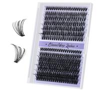 B&Q Lot de 280 extensions de cils individuels courbés D 40D + 50D Longueur mixte 9 à 16 mm