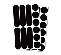 B REFLECTIVE Éco MULTI - 2 x Kit 12 autocollants rétro réfléchissants - Visibilité de nuit - Adhésif universel - Stickers pour Vélo/Casque/Moto/Poussette/Jouets - Noir