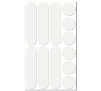 B REFLECTIVE Éco Multi - Kit 12 Autocollants rétro réfléchissants - Visibilité de Nuit - Adhésif Universel - Stickers pour Vélo/Casque/Moto/Poussette/Jouets - Blanc Argenté