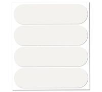 B REFLECTIVE - Kit 4 Stickers Autocollants Blancs Argentés Argentés Réfléchissants Casque Moto - Taille Bandes Homologuée FR - Visibilité - Sobre & Design - Adhérence optimisée