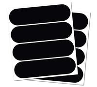 B REFLECTIVE - Kit 4 Stickers Autocollants Noirs Réfléchissants Casque Moto - Taille Bandes Homologuée FR - Visibilité - Sobre & Design - Adhérence optimisée - Lot de 2