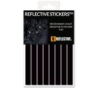 B REFLECTIVE - Kit 8 Stickers Bandes Rétro Réfléchissants Trottinette, Vélo, Moto,... - Autocollants Multi Supports - Haute Visibilité - 3M Technology™ - Adhérence maximale - Noir