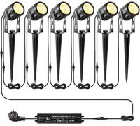 B-right 6er Spot Extérieur LED, Éclairage de Jardin, Lampe de Jardin avec Câble et Piquet de Terre, Lampe Exterieur pour Parc, Balcon, Terrasse