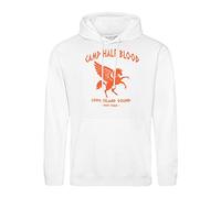 B&S Boutique Camp Half Blood Percy Jackson Inspired PJO Heroes of Olympus Orange Sweat A Capucha Blanc Unisex Size S