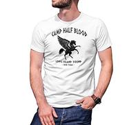 B&S Boutique Camp Half Blood Percy Jackson Inspired PJO Heroes of Olympus T-Shirt Blanc pour Les Hommes Size S