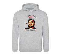 B&S Boutique Che Guevara Hasta la Victoria Siempre la Revolucion Sweat A Capucha Gris Unisex Size 3XL