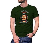 B&S Boutique Che Guevara Hasta la Victoria Siempre la Revolucion T-Shirt Vert Militaire pour Homme Size M