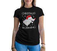 B&S Boutique Christmas is Coming T-Shirt Femme Noir Size M
