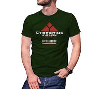 B&S Boutique Cyberdyne Systems Art by Dune Inspired by Terminator T-Shirt Vert Militaire pour Homme Size XL