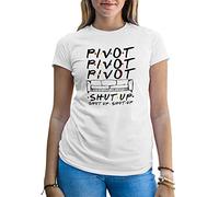 B&S Boutique Friends Sitcom Series Sofa Pivot Shut Up T-Shirt Femme Blanc Size M