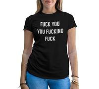 B&S Boutique Fuck You Fucking Fuck Inspired Samantha Chaitanya Divorce T-Shirt Femme Noir Size L