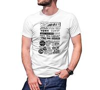 B&S Boutique Fuck You Tony and Ezekiel Meme Stylish Novelty Trending T-Shirt Blanc pour Les Hommes Size L