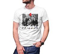 B&S Boutique Halloween Friends Inspired Horror Movie T-Shirt Blanc pour Les Hommes Size 3XL