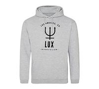 B&S Boutique Lucifer Morningstar TV Show Lux Nightclub Los Angeles Tom Ellis Sweat A Capucha Gris Unisex Size 3XL