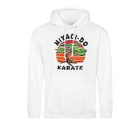 B&S Boutique Miyaga Do Inspired by Cobra Kai Sweat A Capucha Blanc Unisex Size XL