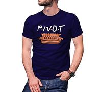 B&S Boutique Pivot Sofa Friends TV Series T-Shirt Bleu Marine pour Homme Size L