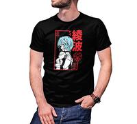 B&S Boutique Rei Ayanami Neon Genesis Evangelion T-Shirt Noir pour Homme Size L