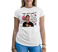 B&S Boutique Why God Why Joey Friends TV Inspired Birthday T-Shirt Femme Blanc Size M
