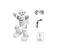 (B,silver)RC Robot Toy Children's Toys Dance Sing Remote Control Intelligence Plastic Birthday Present Fun Rechargeable For Kids 25-26s