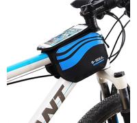 B-Soul Waterproof Front Bag With Smartphone Pocket Transparent Pvc And 2 Side Pockets For Bike Frame
