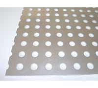 B&T Metall Plaque perforée en tôle d'aluminium 2,0 mm d'épaisseur Trous ronds alignés ø 10 mm Distance entre 2 centres 20 mm Distance entre 2 bords 10 mm