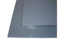 B&T Metall Plaques en PVC rigide gris de 10,0 mm d'épaisseur à la découpe - Dimensions : 100 x 350 mm