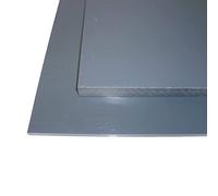 B&T Metall Plaques en PVC rigide gris de 20,0 mm d'épaisseur à la découpe - Dimensions : 100 x 200 mm